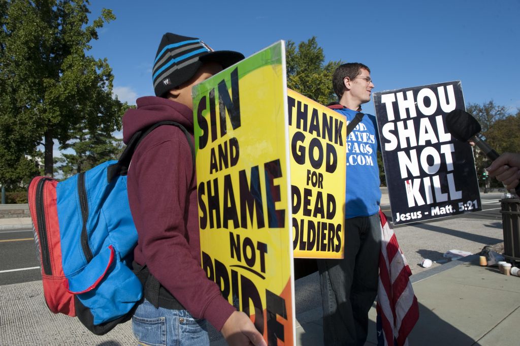 Homophobic and Anti-Military Protest