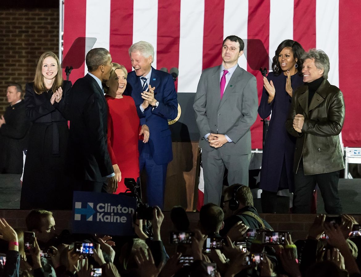 Hillary Clinton Holds Get Out The Vote Rally With Bruce Springsteen and Jon Bon Jovi