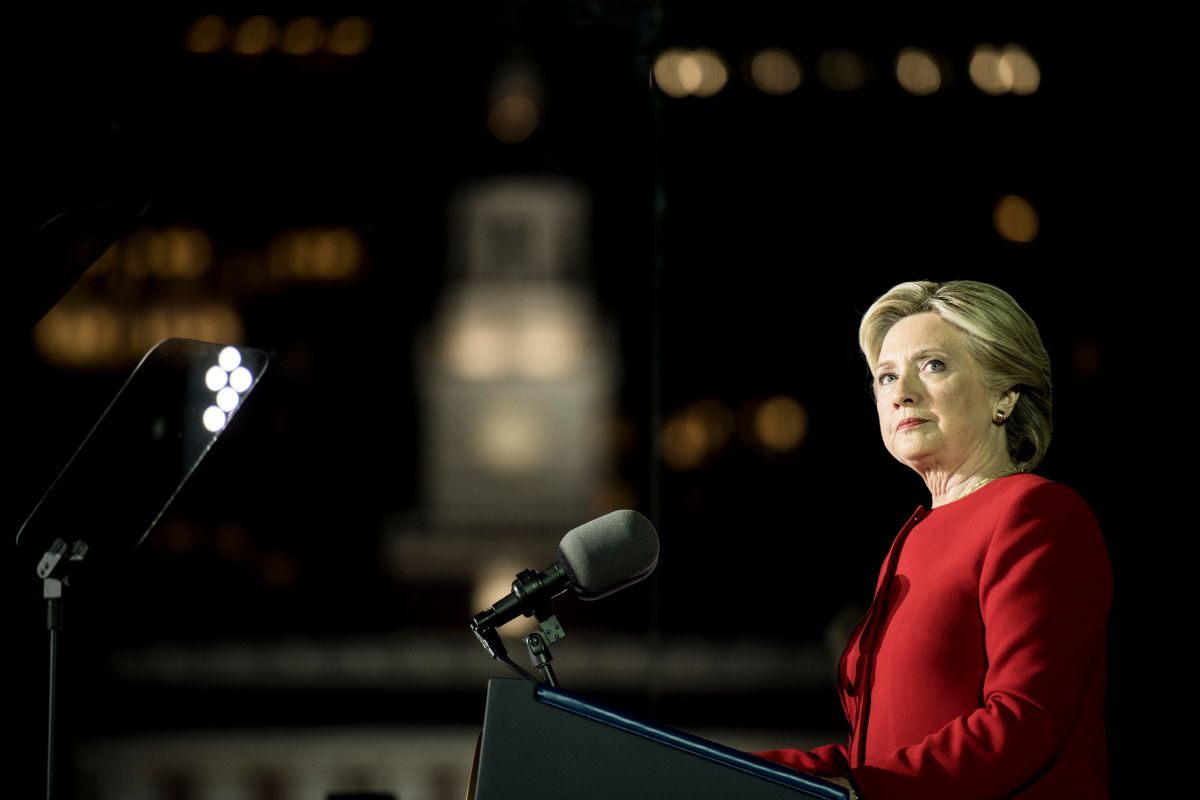 Democratic Nominee for President of the United States former Secretary of State Hillary Clinton