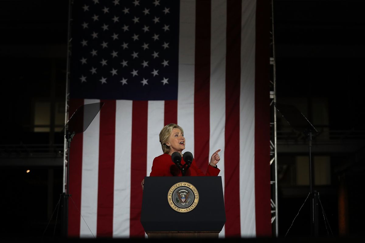 Hillary Clinton Campaigns Across US One Day Ahead Of Presidential Election