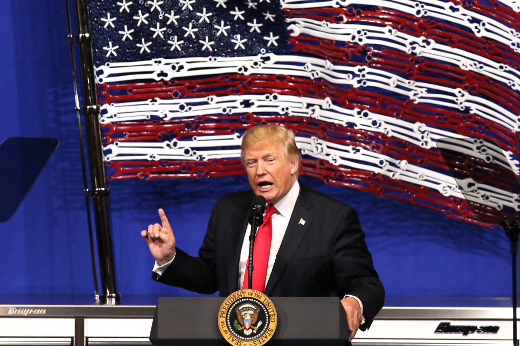 Trump touts manufacturing, ëBuy American, Hire Americaní in Wisconsin