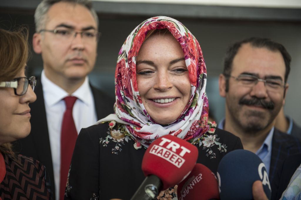 American actress Lindsay Lohan in Gaziantep