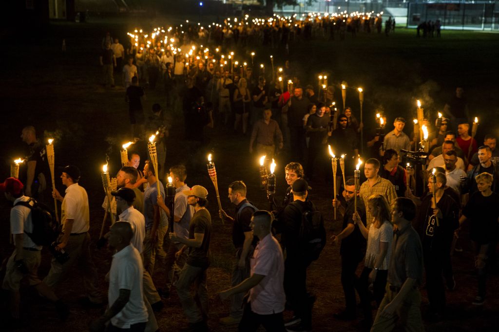 White Supremacists March with Torches in Charlottesville
