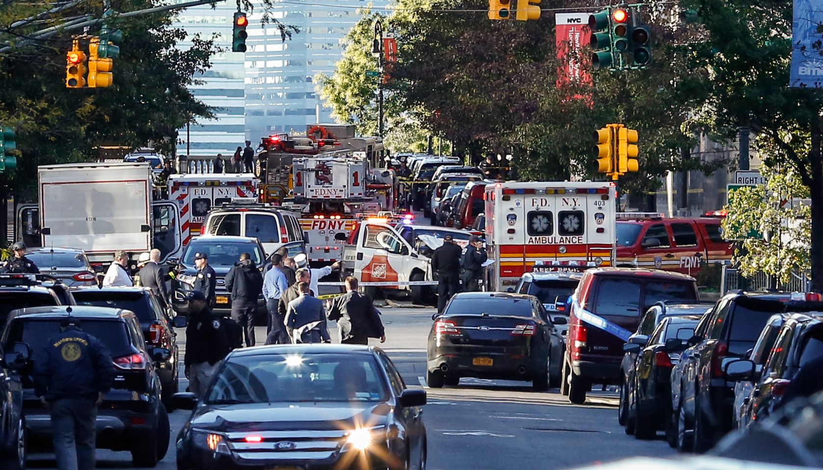 Multiple People Injured After Truck Plows Through New York City Bike Path