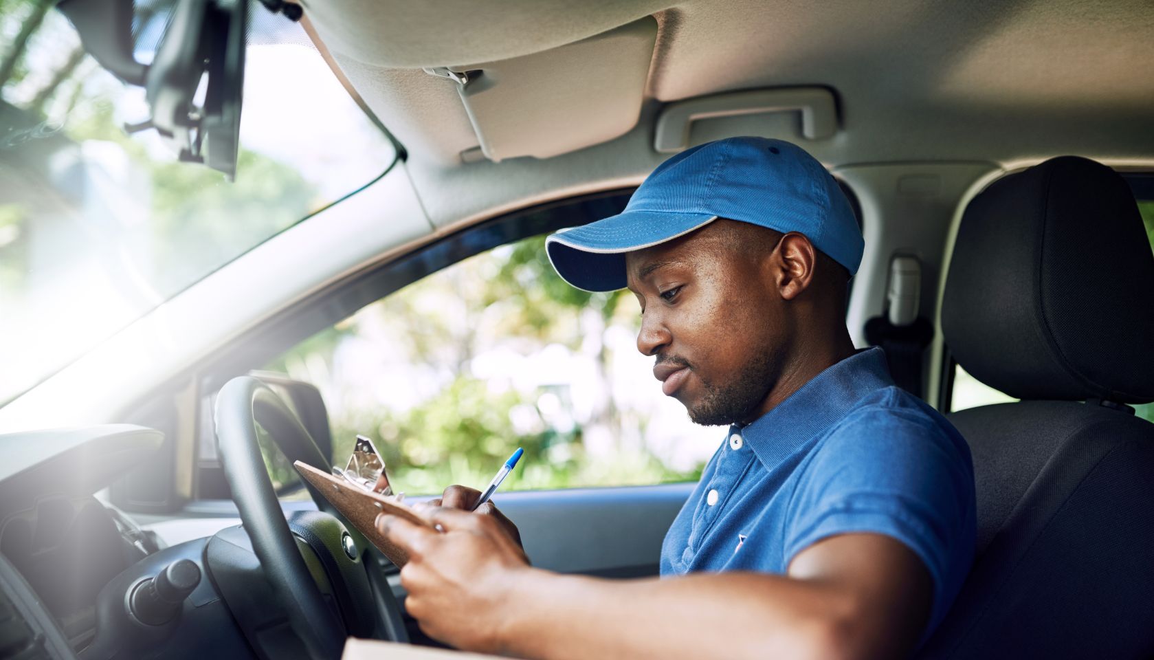 Logging every one of his deliveries