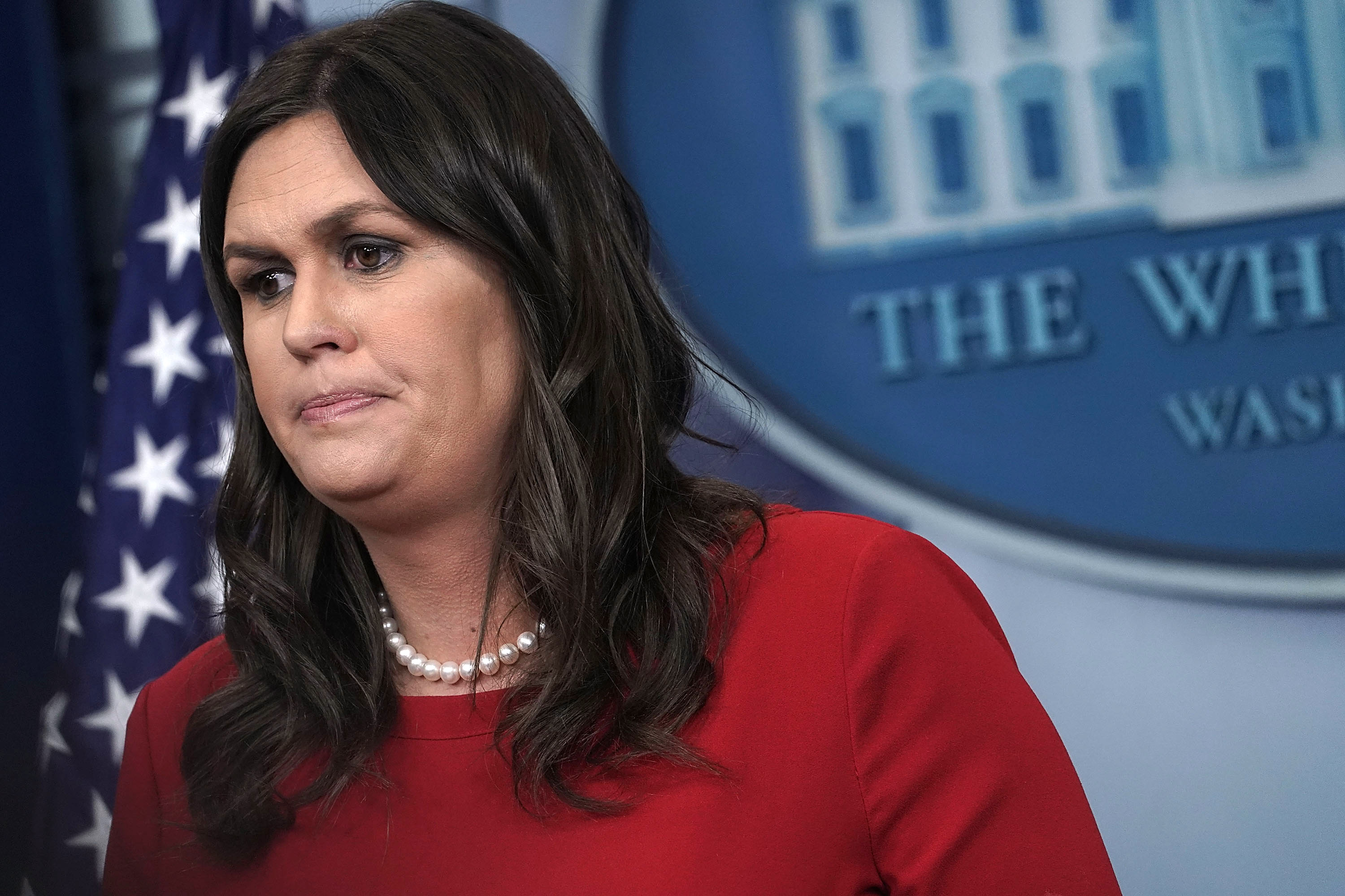 Press Secretary Sarah Huckabee Sanders Holds Daily Briefing At The White House
