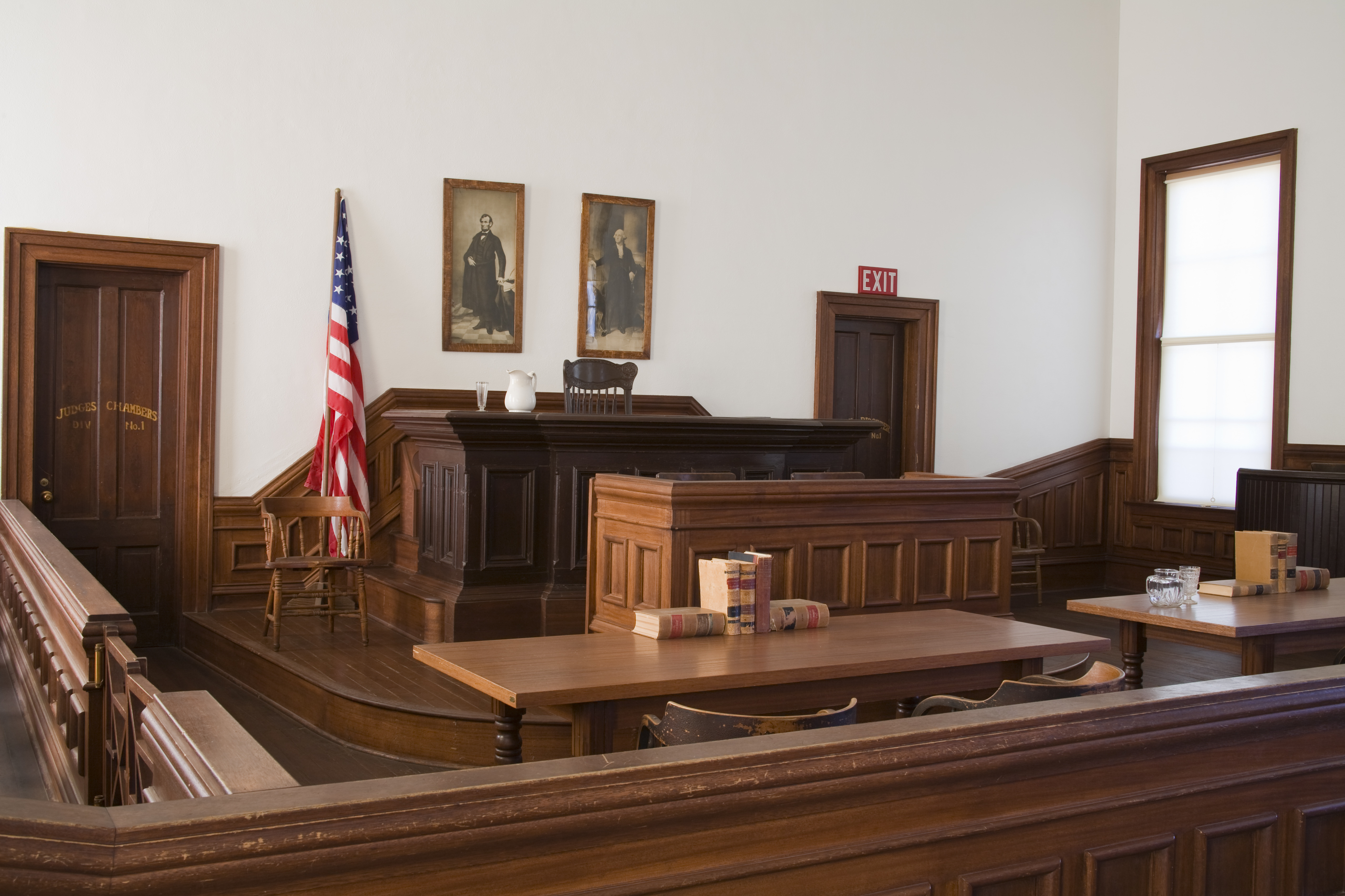 Courtroom in Courthouse State Historic Park.
