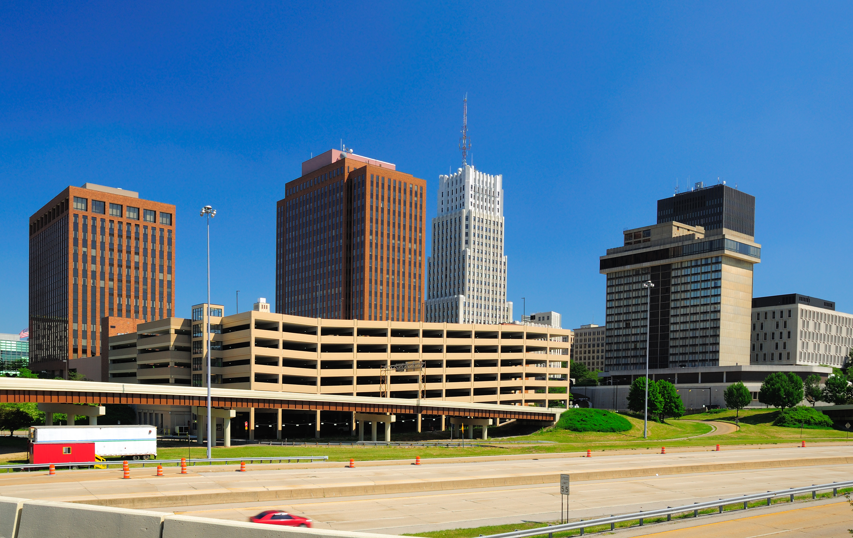 Akron, OH downtown skyline