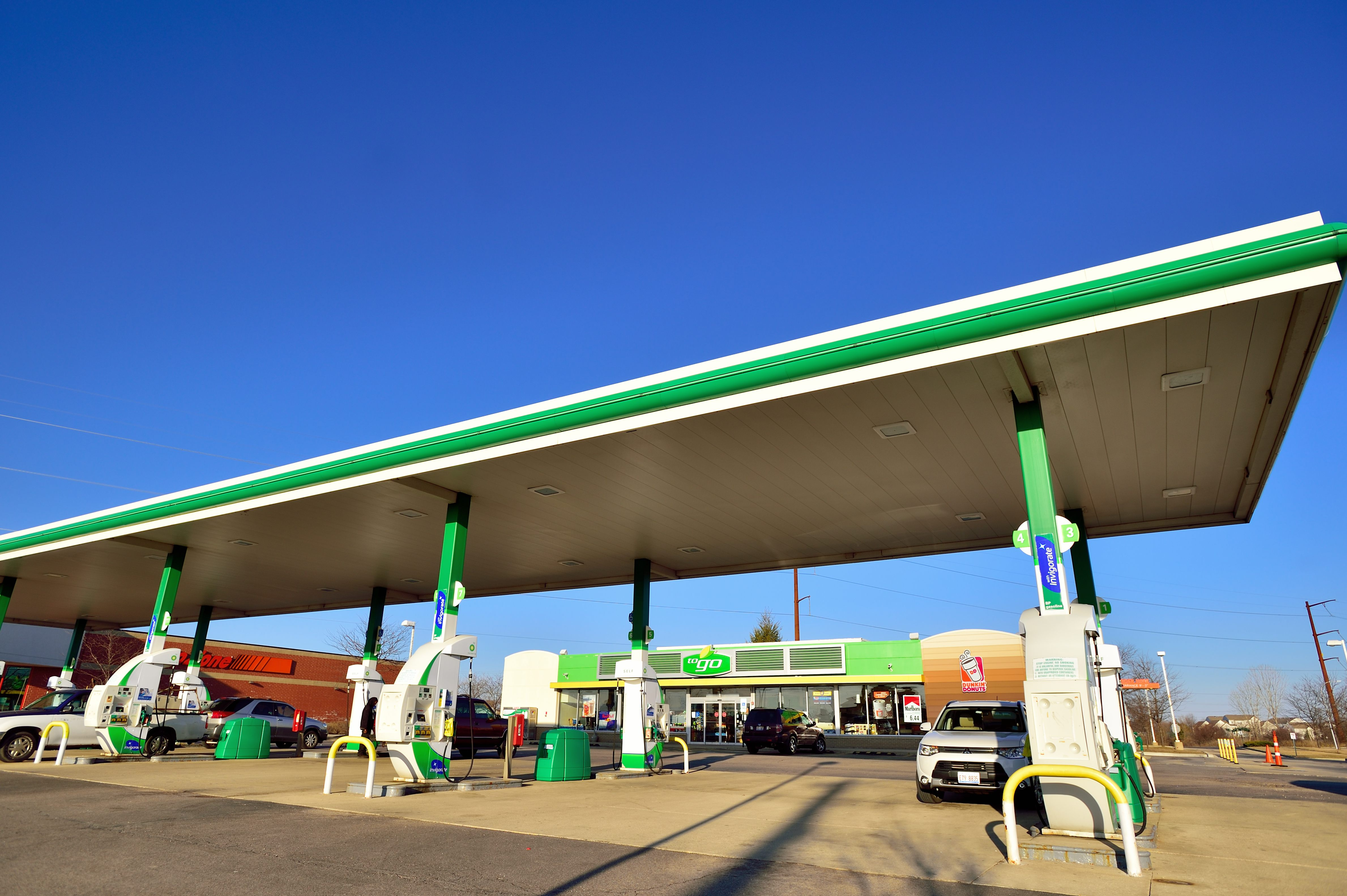 Modern Self Service Gas Station in Suburban Chicago