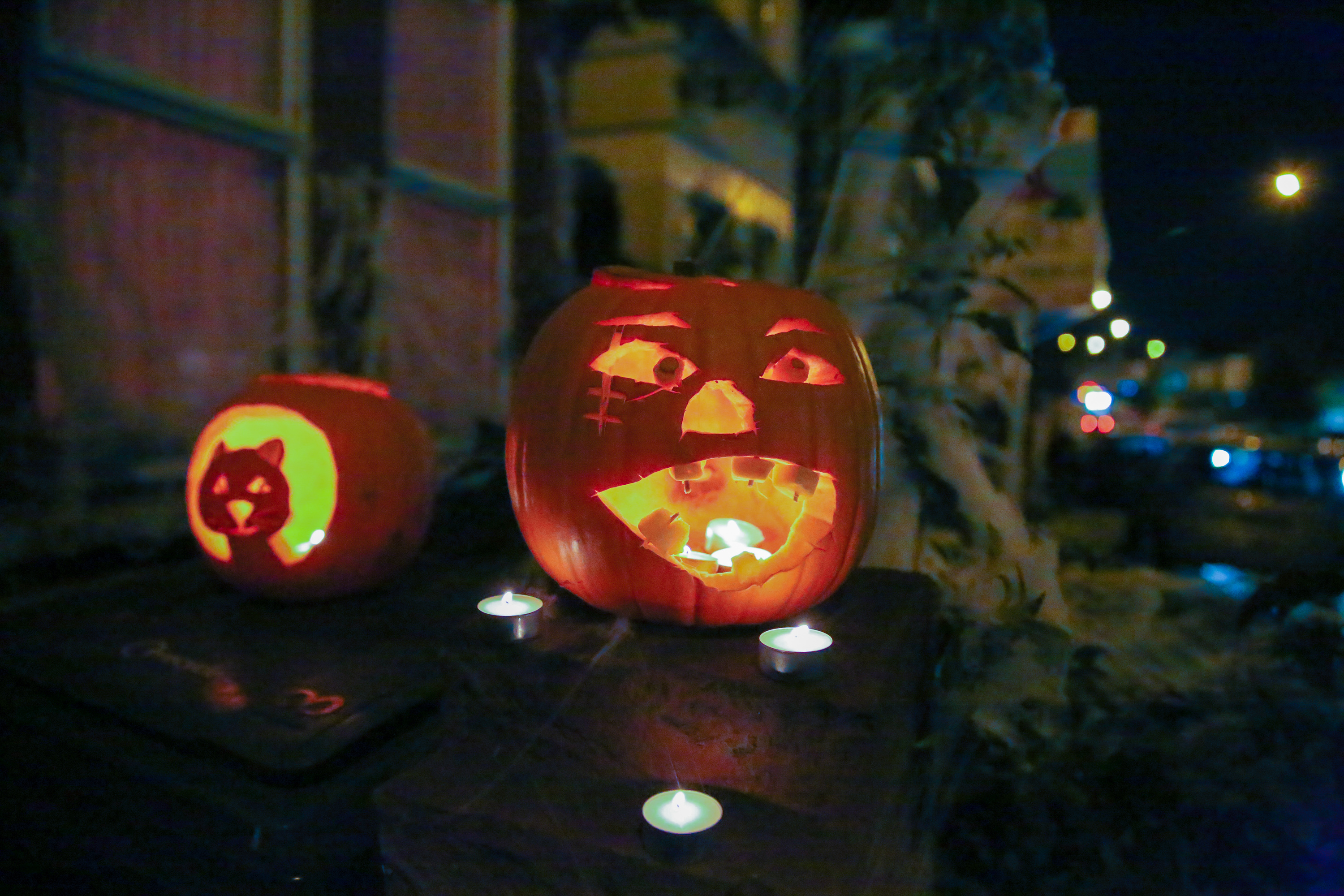 Halloween decorations in North London