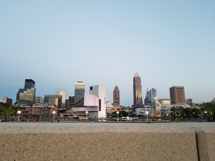 Modern Buildings In City Against Clear Sky