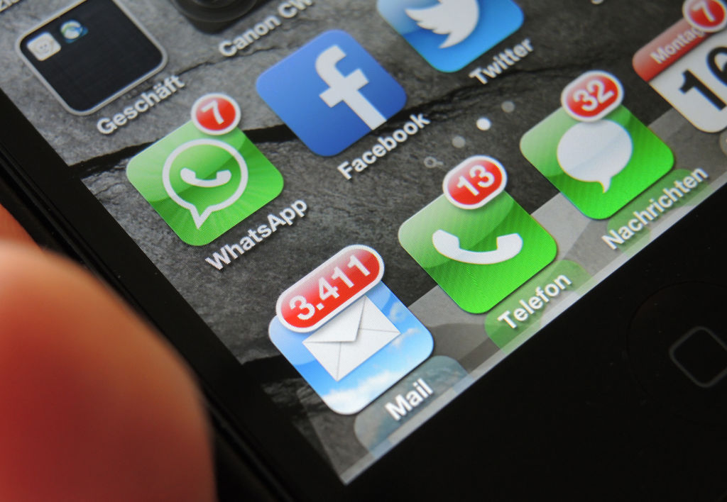 Unread mails on the phone