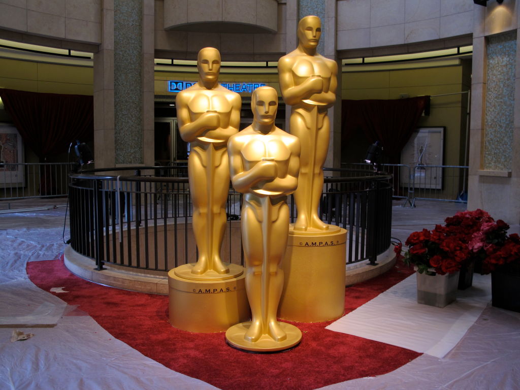 Oscar trophies at the Dolby Theatre in Hollywood