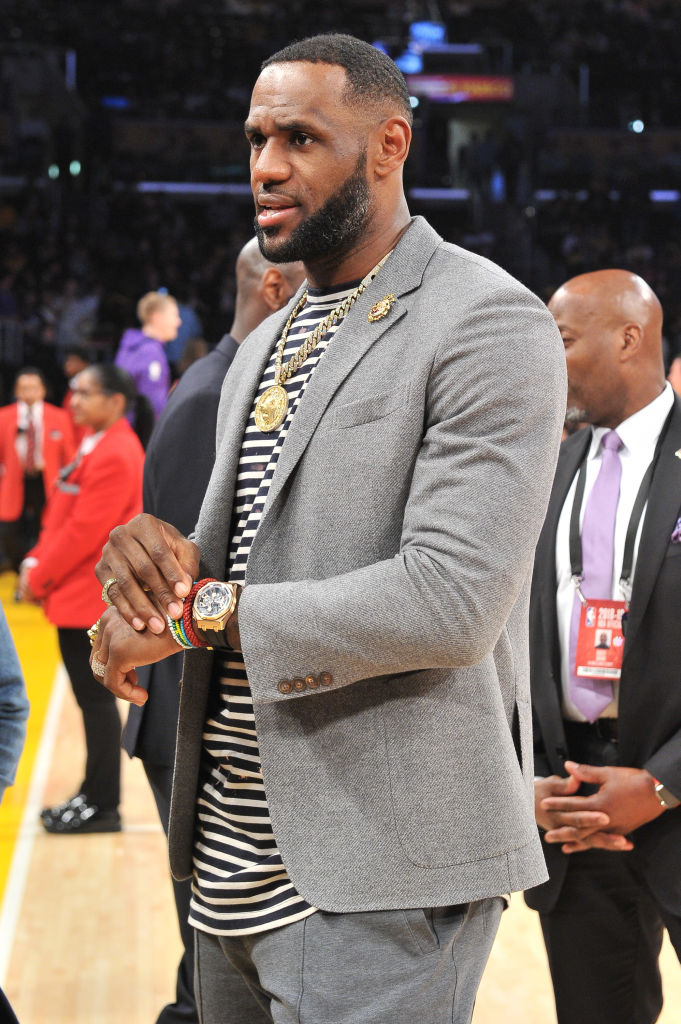 Celebrities At The Los Angeles Lakers Game