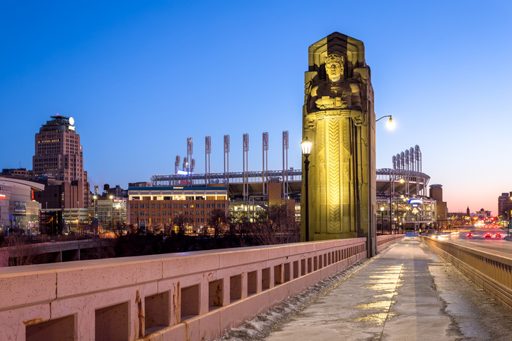 Carnegie Avenue, Progressive Field, Cleveland, Ohio, America