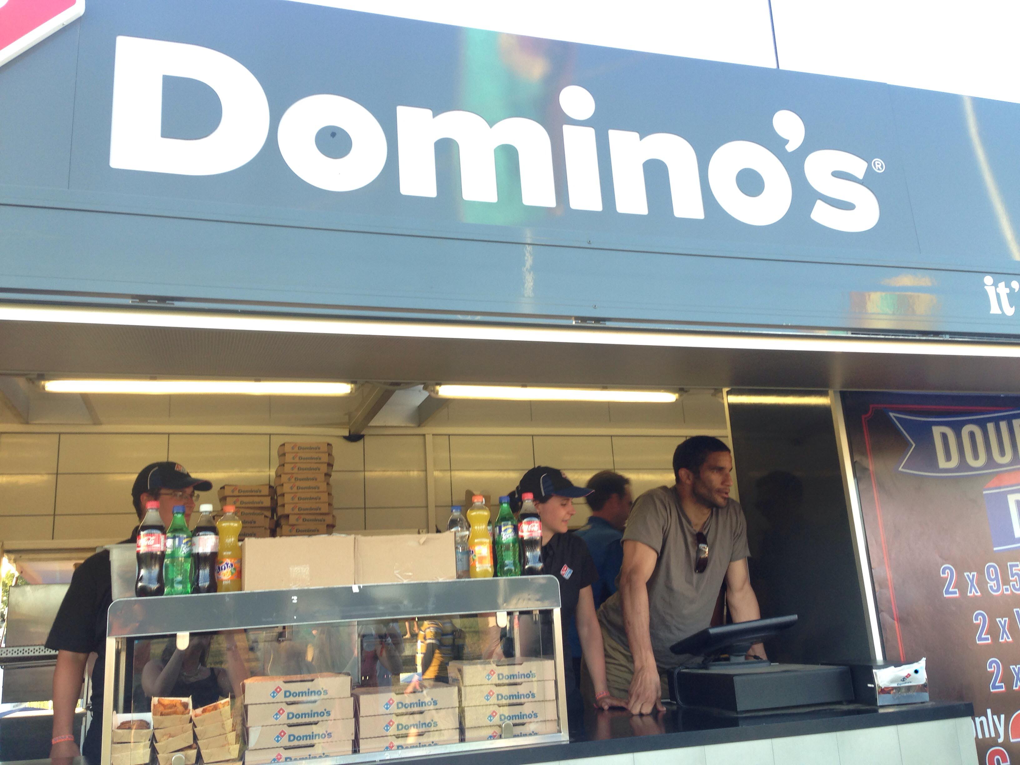David James serving up some #RockFuel with Domino's Pizza at the Isle of Wight Festival