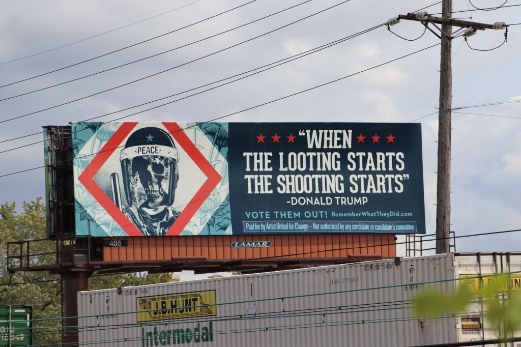 Barrage Of Anti-Trump Billboards Greet President In Cleveland On Way To Presidential Debate