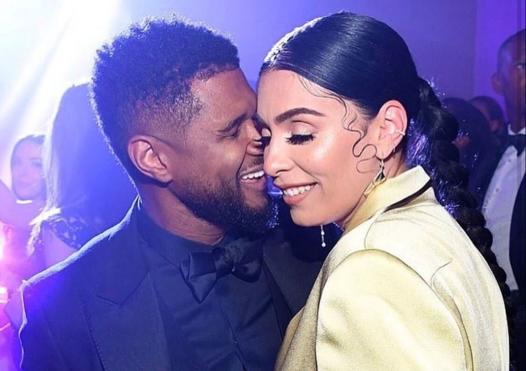 Usher and girlfriend Jennifer Goicoechea