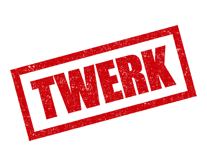 Twerk Slang Rubber Stamp