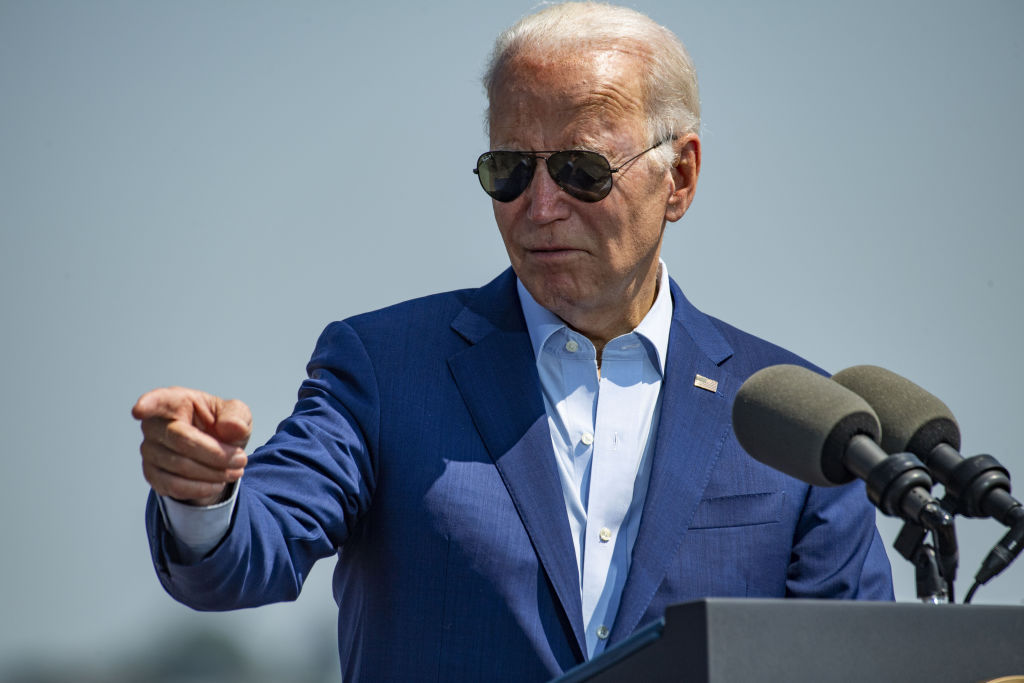 US President Joe Biden in Somerset, Massachusetts