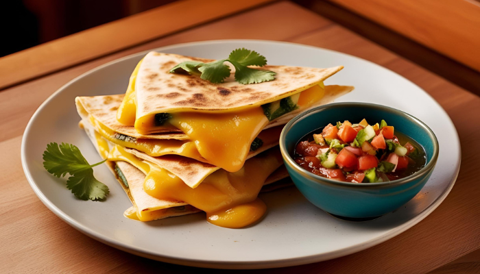 Cheese Quesadillas with Salsa