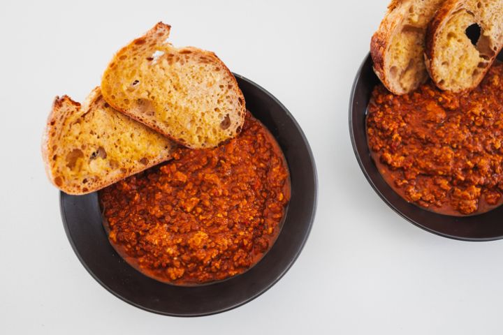 Lentil Soup with Crusty Bread