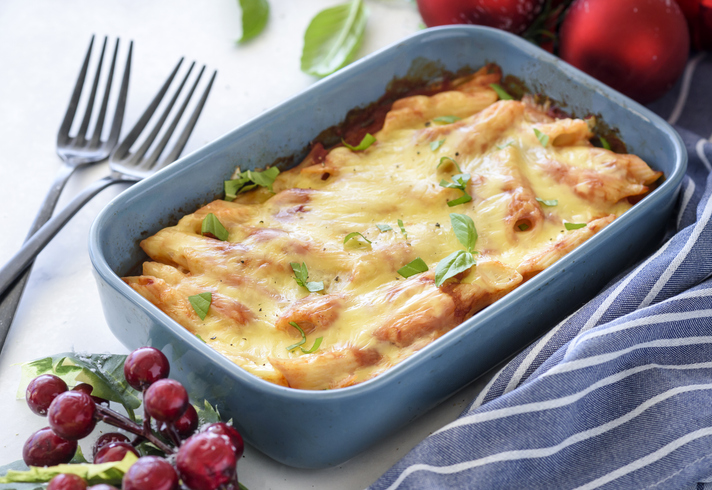Baked Ziti with Ricotta and Spinach