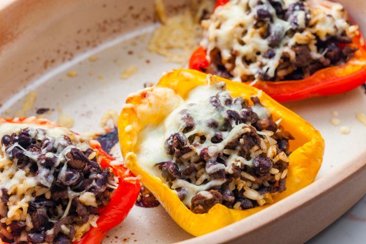 Stuffed Peppers with Rice and Beans